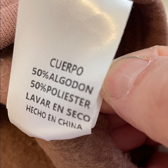 TCEC mauve slightly cropped sweatshirt hoodie with ruffle boutique nwot - Picture 8 of 8